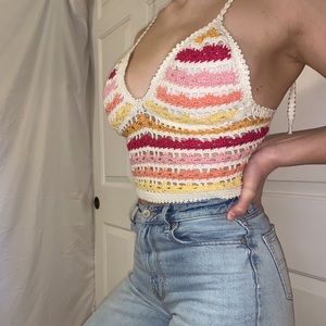 Colorful Crochet Knit-Tank